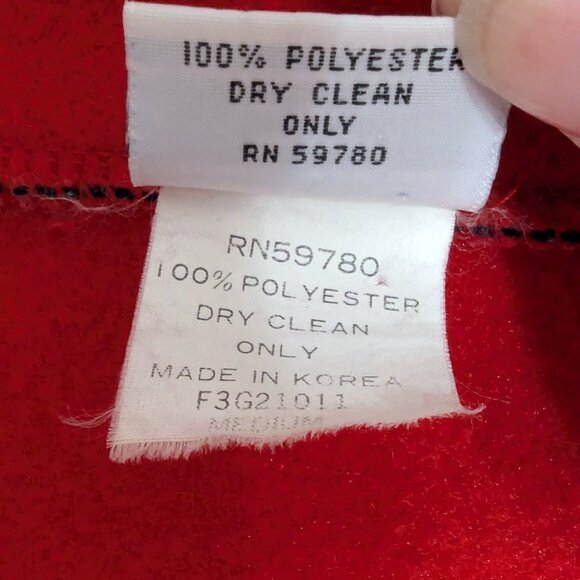 Vintage Guess USA Red Fleece Sweatshirt Quarter Zip - Size M - Picture 7 of 12